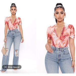 Vibrant Swirl Print Blouse